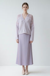 In The Cloud Wool And Mohair Cardigan - Purple